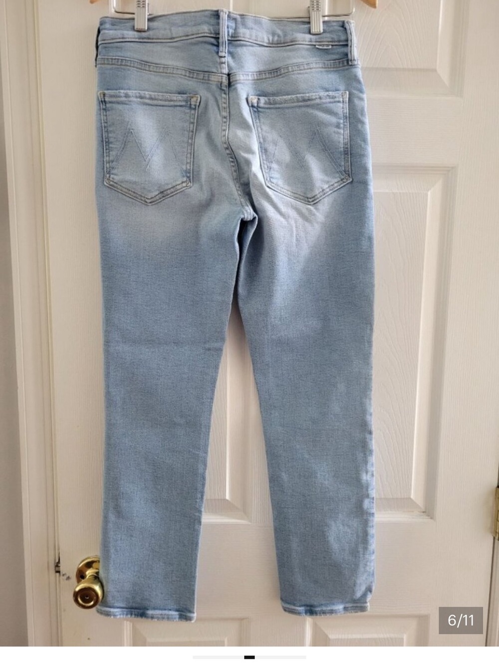 MOTHER Light Blue Mid Rise Dazzler Ankle Jeans - Picture 8 of 11